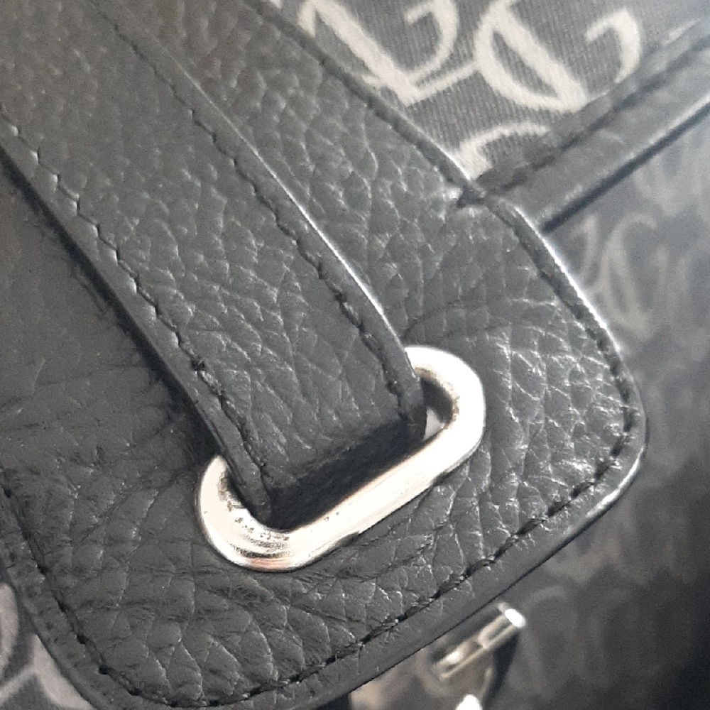 PARIS🇫🇷Guy Laroche Black with Silver LOGO and LEATHER Hand Bag SZ MEDIUM - Picture 15 of 15
